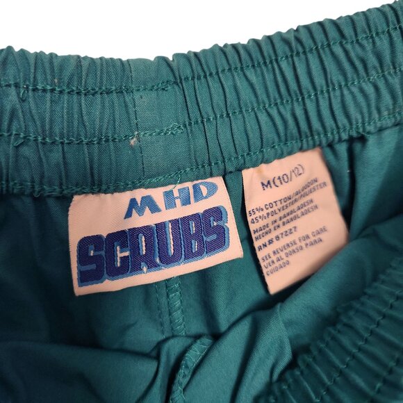 MHD Scrubs Teal Blue Pull On Pants Size M 10/12 - Picture 2 of 4